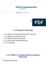 CE 653 Chapter 1 Lecture 3: Transport Planning Objectives