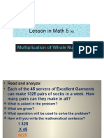 Math Lesson on Multiplication and Division of Whole Numbers