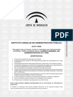 Examen 2009 Opsiciones Administrativo Junta de Andalucia