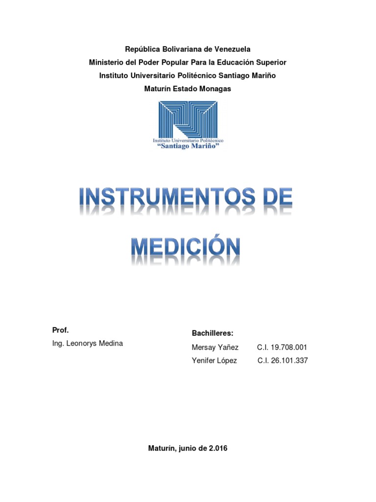 Instrumentos de Medición Medición Observación