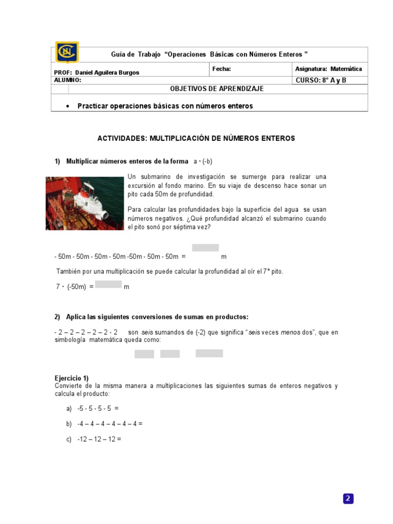 Hoja De Trabajo Con Problemas De Palabras Sobre Multiplicación De ...