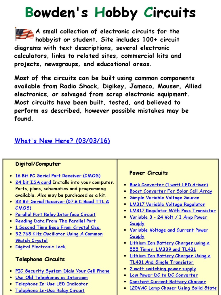 'Bowden's Hobby Circuits | PDF | Electronic Circuits | Light Emitting Diode