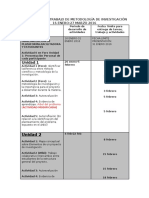 Calendario de Trabajo de Metodología de Investigación