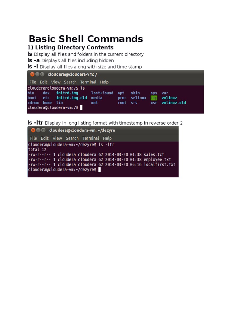 Shell Commands 1 | PDF