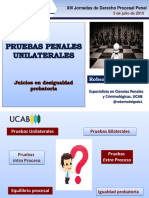 Pruebas Penales Unilaterales. Roberto Delgado