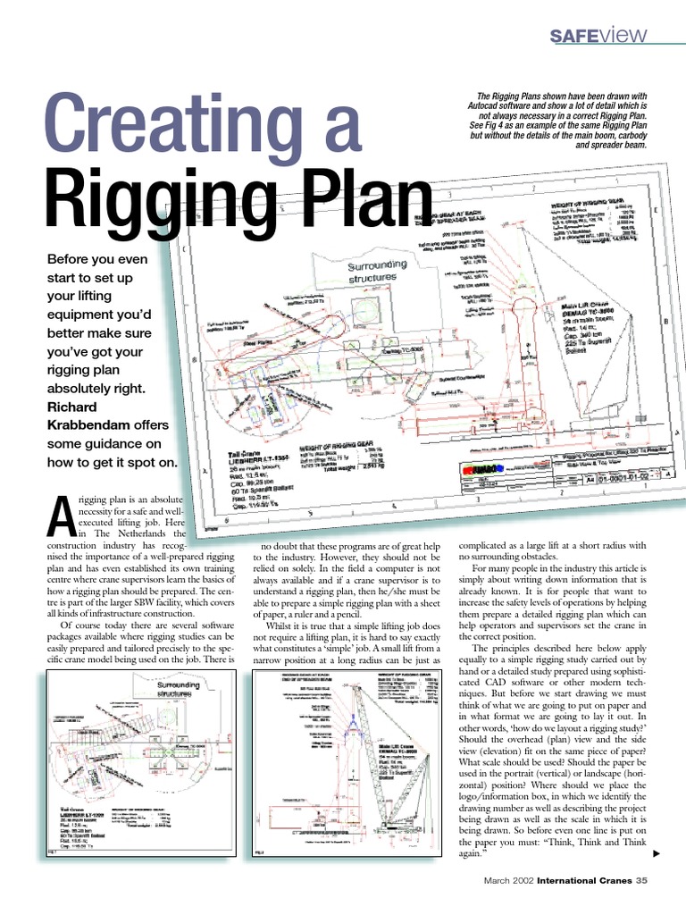 22 Creating A Rigging Plan | PDF | Crane (Machine) | Science