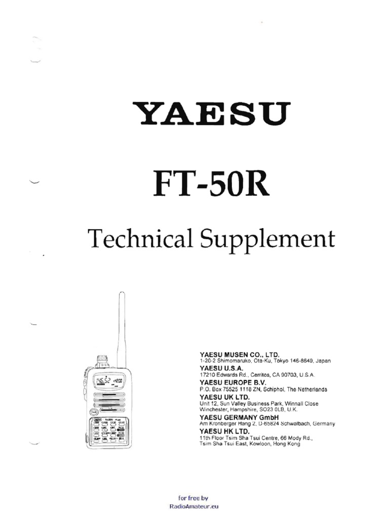 Yaesu Ftdx3000 Transceiver Supplement, PDF