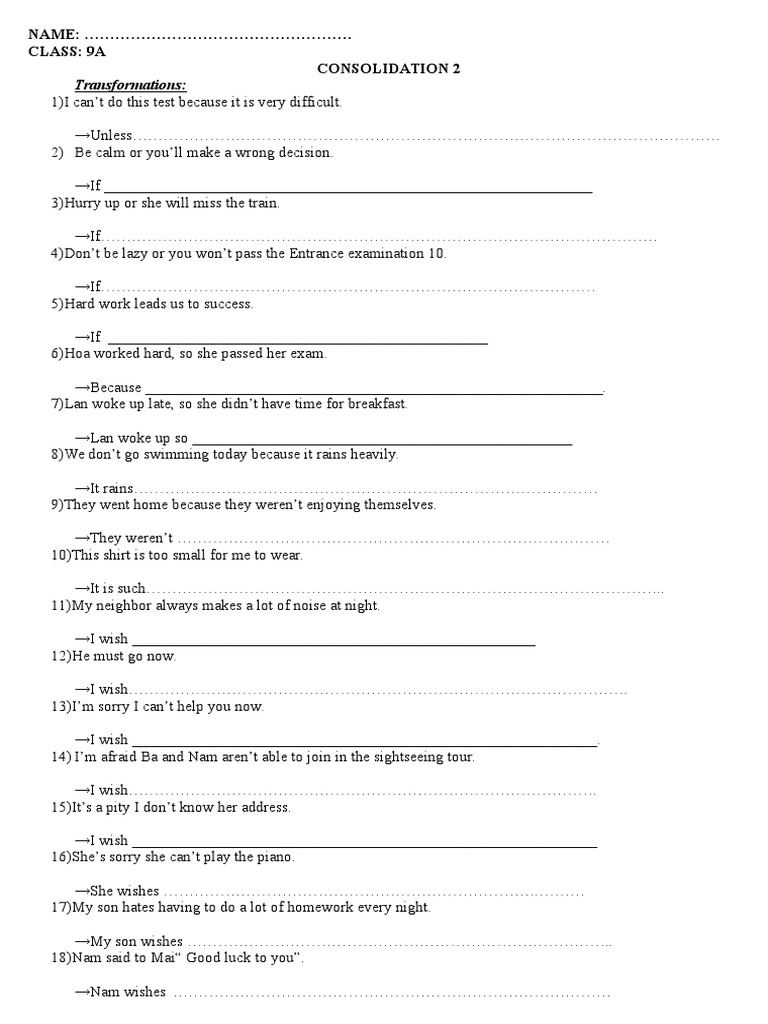 9A Transformations Practice Exercises | PDF