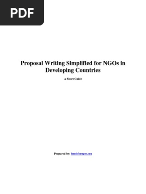 Proposal Writing Simplified for NGOs in Developing Countries by Fundsforngos