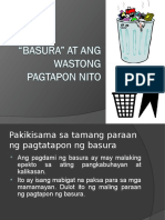 Basura at Wastong Pagtapon Nito