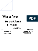 You're Invited!!: Breakfast Time!!