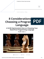 8 Considerations on Choosing a Programming Language