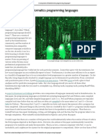 A Comparison of Bioinformatics Programming Languages