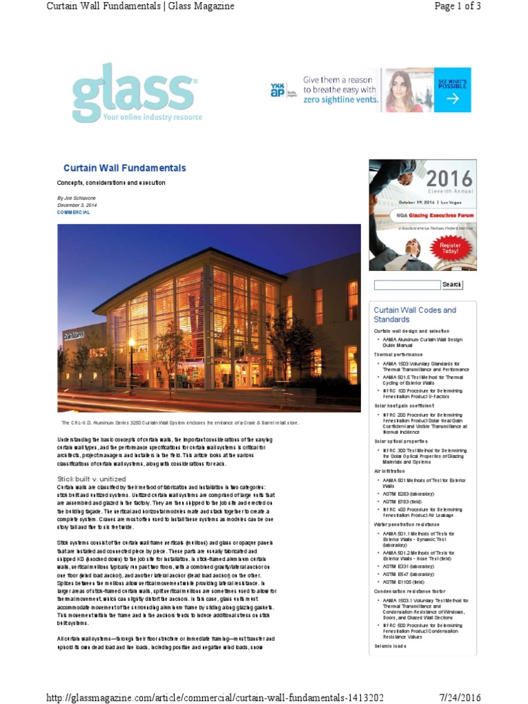 Curtain Wall Fundam Window Wall