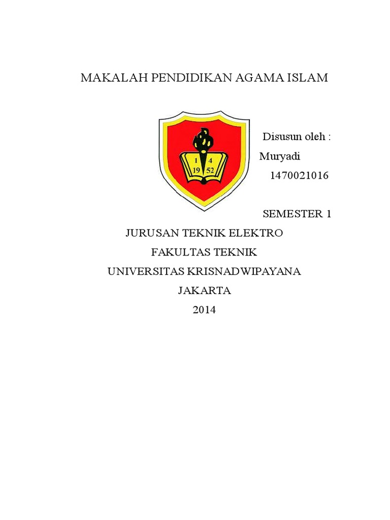 Contoh Makalah Pendidikan Agama Islam