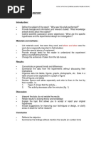 Format of Lab Report