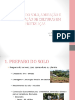 Preparo do solo, adubação e cultivo de hortaliças