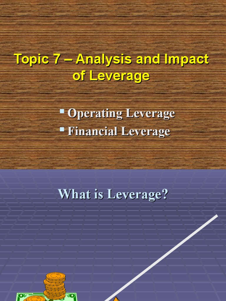 Understanding Operating and Financial Leverage | PDF | Leverage ...