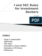 SEBI and SEC Rules For Investment Bankers: Group 6