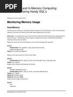 Hana Monitoring Handy Sqls