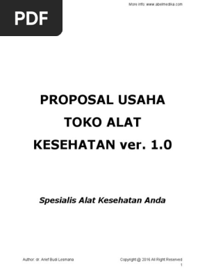 Proposal Usaha Toko Alat Kesehatan