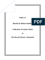 Index To Rischel & Birket-Smith's Collection of Guitar Music at The Royal Library, Denmark