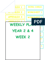 Weekly Plan Year 2 & 4 Week 2: Appendix 1 Appendix 2 Appendix 3 Appendix 4