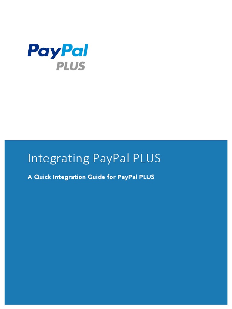 PayPal PLUS Integration Guide | PDF | Pay Pal | Financial Transaction