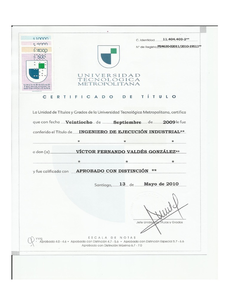Titulo UTEM | PDF