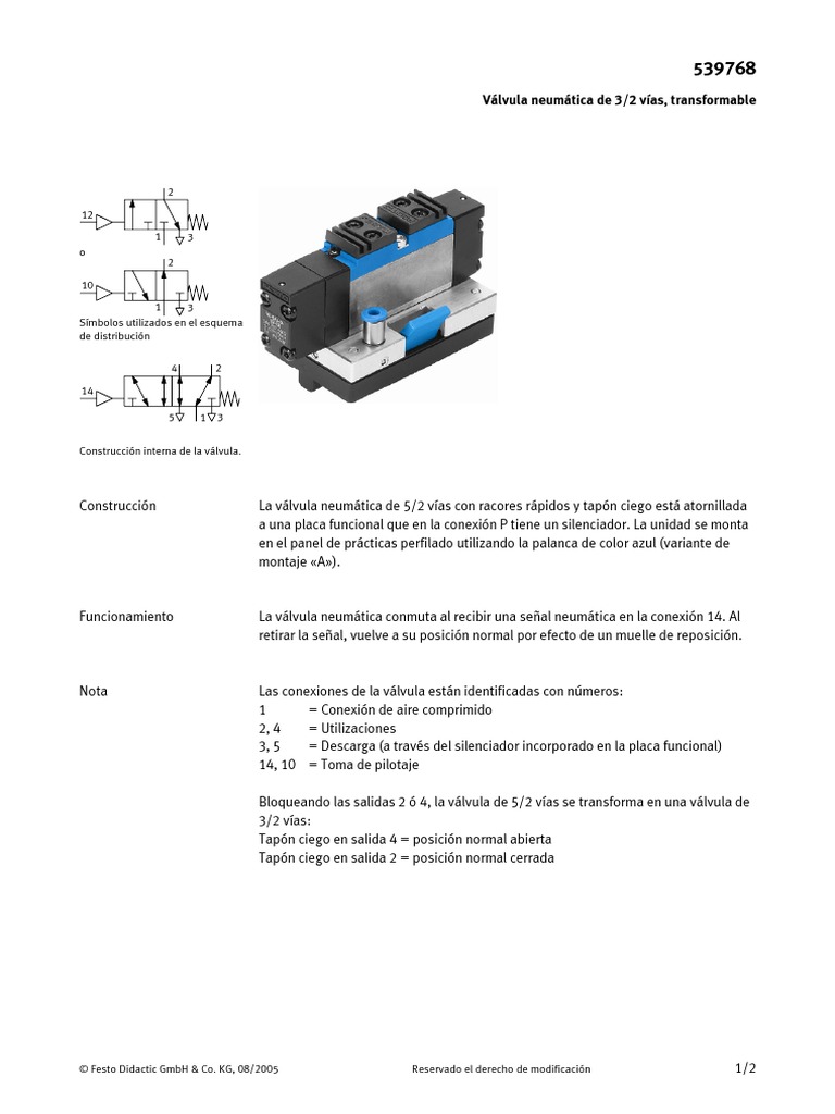 14 Valv 3-2 Neumatica Transformable PDF | PDF | Tecnología