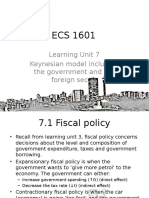 Learning Unit 7 Keynesian Model Including The Government and The Foreign Sector