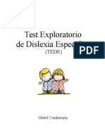 Test Exploratorio de Dislexia Específica TEDE EDITABLE