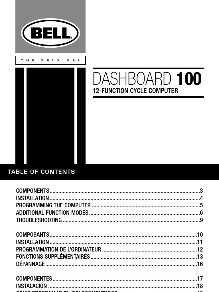 bell dashboard 100