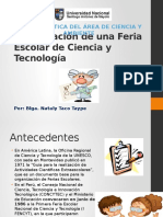 Organización de Una Feria Escolar de Ciencia y