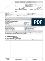 Veterinary Clinical Case Proforma