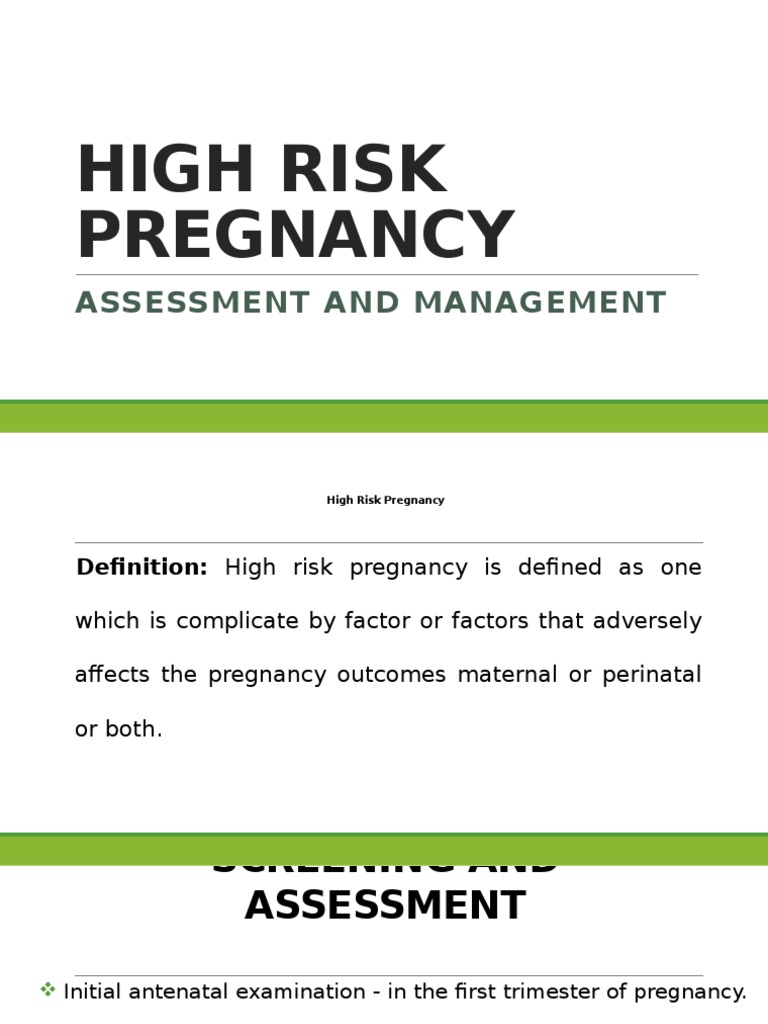 1. HIGH RISK PREGNANCY ASSESSMENT AND MANAGEMENT.pptx Medical