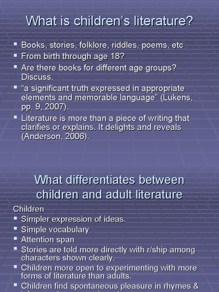 what is the educational value of children's literature