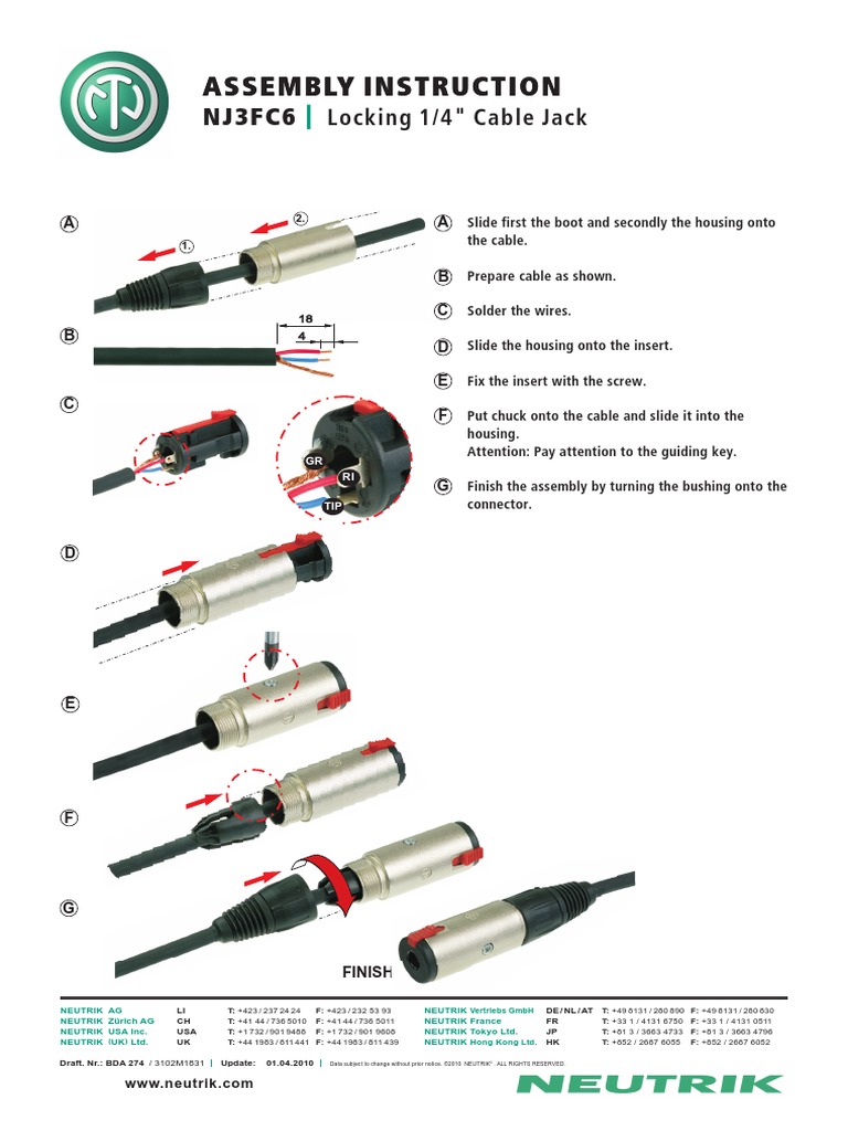 Assembly Instruction - NJ3FC6 | PDF