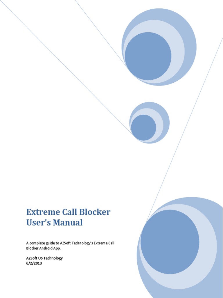 Extreme Call Blocker User Manual | PDF | Email | Gmail