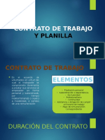 Contrato de Trabajo y Planilla