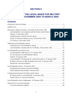 5.0 Advice on the Legal Basis for Military Action, November 2002 to March 2003