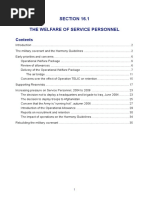 16.1 the Welfare of Service Personnel