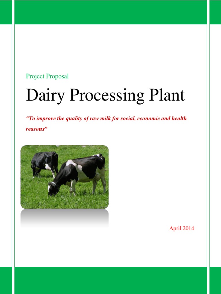 Draft Project Proposal Dairy Dairy Farming