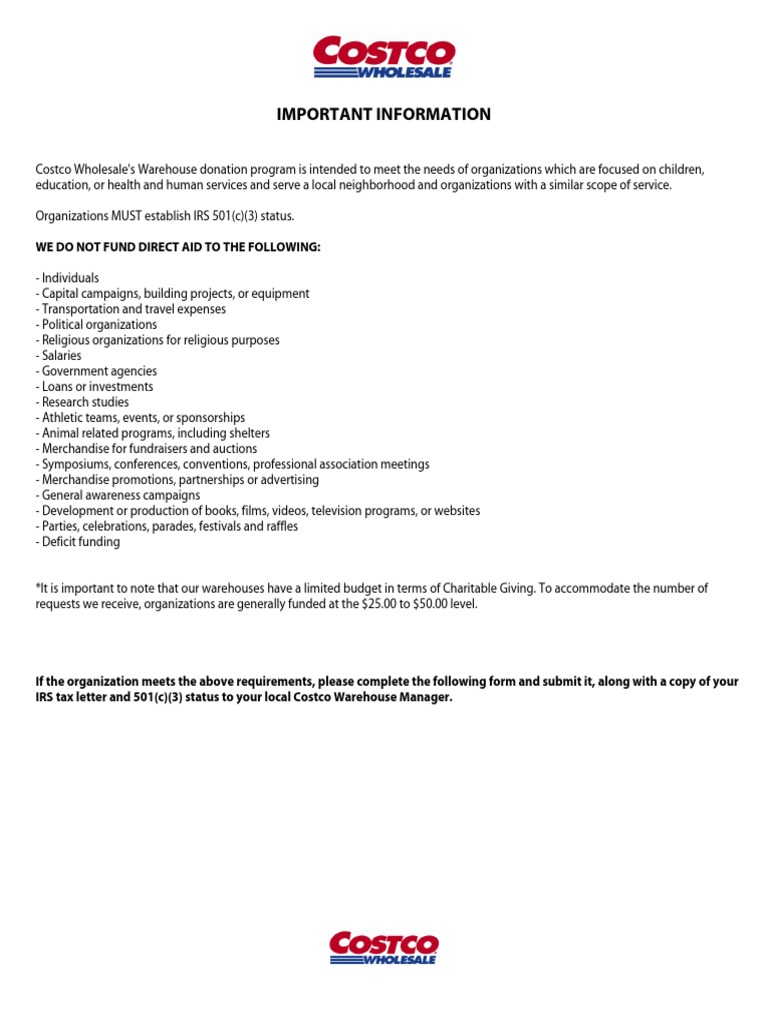 Warehouse Donation Request 090214 PDF Fundraising 501(C) Organization