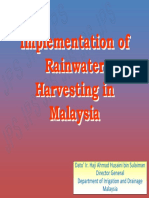Implementation of Rainwater Harvesting in Malaysia 