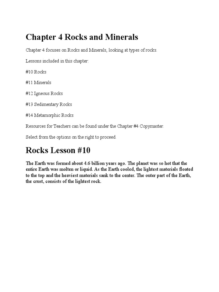 Understanding Rocks and Minerals | PDF | Rock (Geology) | Igneous Rock