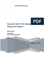 Sinop Ili Ekonomi Ve Sanayi Analizi - 2014