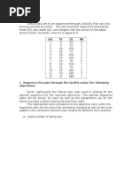 Single Machine Scheduling