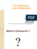 How To Write Research Proposal