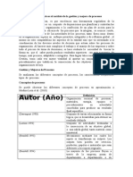 Aportes Teóricos Al Análisis de La Gestión y Mejora de Procesos